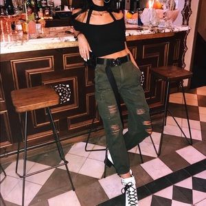 LF khaki cargo pants